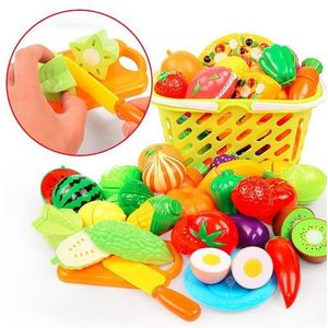 10 PcsSet Kids Simulation Kitchen Toy Classic Wooden Fruit Vegetable Cutting Educational Montessori Toy for Children Gift 220725