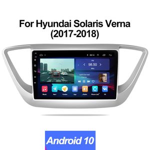 Car Video Intelligent Multimedia Radio stereo Player GPS Navigation 9 Inch Android 10 for Hyundai VERNA SOLARIS 2012-2018