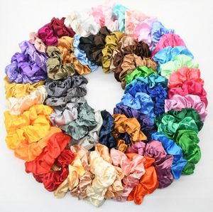 Kadınlar Ipek Scrunchie Elastik El Yapımı Renkli Saç Bandı At Kuyruğu Tutucu Kafa Aksesuarları 42 Renkler Toptan