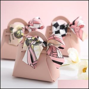 Hediye Sargısı 5/10 adet Yaratıcı Deri Hediyeler Kutu Düğün Favors ve Candy Boxes için Doğum Günü Partisi Malzemeleri Çikolata Paket Drop D