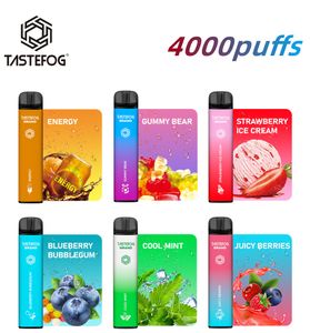 QK Tastefog 2022 Vape Actatue Actuletable E-Cigarette-Starter-KIT POD 4000 Pufful Factory Оптовая новое прибытие 100% качество