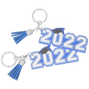Anahtarlık 2 adet mezuniyet akrilik anahtarlık 2022 Anahtar Yüzük Benzersiz çanta asılı DecorKeychains