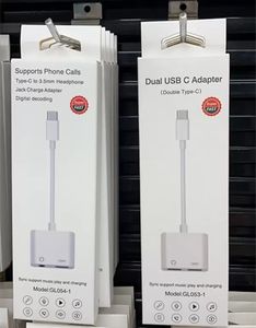 Samsung S20 Xiaomi LG USB-C Tip C ila 3.5mm AUX AUX kulaklık ayırıcı, paketle şarj dönüştürücü