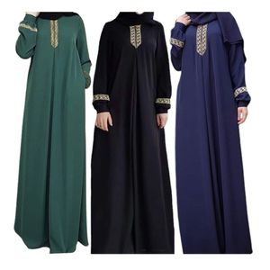 S-5XL Lüks Orta Doğu Pakistanlı Kadın Elbisesi Farksız Müslüman Kaftan Abaya Dubai İslami Maxi Elbiseler Giyim J2001