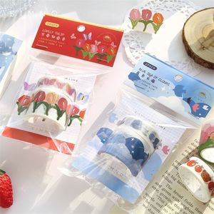 Sky Series Color Washi Girls Heart Decorative Mask Tape Kawaii Label Sticker Satchery Custom 220711