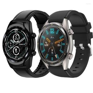 Смотреть полосы силиконового ремешка для Ticwatch Pro 3 E2 S2 E 2 GPS 4G/LTE GTX 2022 Bracelet Watchband 22mm Correa Tic Pro2022 HELE22