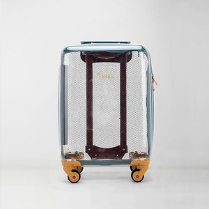 Чемоданы, модный прозрачный багаж, детский маленький мини-14-дюймовый легкий милый чемодан на колесиках для мальчиков и девочек, 20 BagSui
