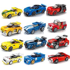 67 Models Assemblage Racing Car Speed Sports Building Blocks Bricks Classic Rally Super Racers Great Vehicles Kits Toys