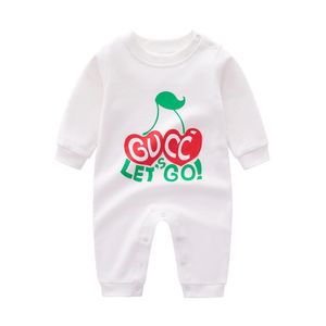 Moda yeni doğan bebek bebek bebek erkek erkek romper uzun kollu tulum playsuit küçük kızlar kıyafetler tasarımcı kıyafetleri