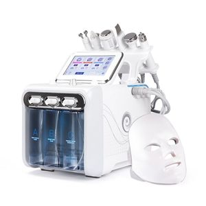 2022 New 7 in 1 Hydrogen Oxygen Small Bubble RF Beauty Machine Face Lifting Dermabrasion Device Skin Scrubber Facial Spa led mask