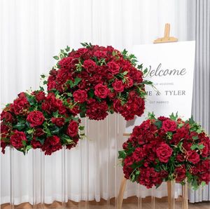 2022 DIY Simülasyon Hidrangea Gül Top Grand Olay Düğün Masa Dekorasyon Penceresi Sergi Salonu Düzenlemesi Çiçek Top İpek Çiçeği