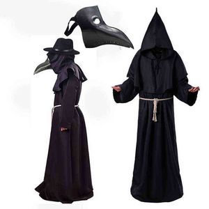 Veba Doktor Kostümleri Veba Doktor Maskesi Siyah Ölüm Cadı Cosplay Maskesi Cadılar Bayramı Kostümleri Erkekler İçin Yetişkin Buhar Punks Maskesi H220803