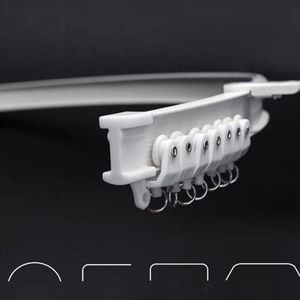 Other Home Decor 6M 8M Flexible Ceiling Top Mounted Curtain Track Rail Straight Slide Windows Balcony Plastic Bendable AccessoriesOther