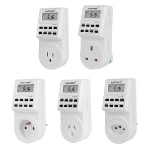 TM516 EU/UK/US US Plug Dijital Haftalık Programlanabilir Elektrik Duvar Eklentisi Güç Soket Zamanlayıcı Anahtarı Çıkış Saati 220V 110V AC