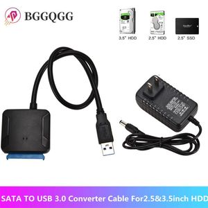 Bilgisayar Kabloları Konektörleri USB 3.0 ila SATA Kablo Adaptör Dönüştürücü Erkek 2.5/3,5 inç HDD/SSD Sabit Sürücü Tel Adaptör Bilgisayar