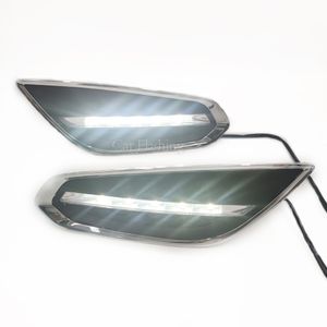 1 Çift Araba DRL LED Gündüz Çalışan Işıklar Günışığı Sis Lambası Kapak Volvo S60 2009 2010 2011 2012 2013