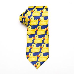 Erkek sarı kauçuk ördek kravat moda kravat tv şovu nasıl ben annenle tanıştım 8cm genişlik erkek hediyeler bağları