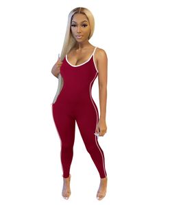 Yeni Yaz Tulumları Kadınlar Straplez Rompers Moda Kolsuz Jumpers Katı Bodycon Bodysuit Güzel Kulüp Giyim Toptan Toplu 7185