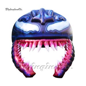 Cadılar Bayramı Kemeri Şişirilebilir Zehir Maskesi Kemerli Kapı Filmi Karakter Air Up Up Duvar ve Kapı Dekorasyonu için Kötü Venom Kafası