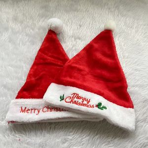 Новая годовалая плюшевая рождественская шляпа для взрослых детей вышивка счастливого праздника