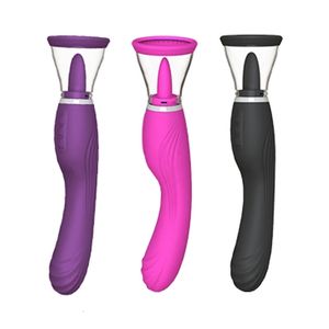Vibratör Seks Oyuncak Masajı Yetişkin Kadın Klitoris Stimülatör meme ucunu emme yalama mastürbasyon oyuncakları kadınlar için vajina vibratörleri 5LS9