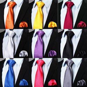Erkek kravat kravat kravat set sağlam moda bağları erkek mendil parti hediyeleri erkekler gelinlik aksesuarları toptan