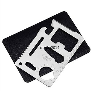 Мини-нержавеющая сталь Multi Pocket Кредитная карта Инструмент Портативный Открытый Выживание Кемпинг Кемпинг Карточки Инструменты Нож на открытом воздухе Gear EDC Инструменты