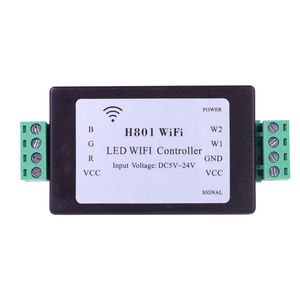 5CH * 4A Çıkış DC5-24V Giriş LED RGB Denetleyici H801 RGBW LED'ler Wifi Kontrolörleri için 5050 2835 3528 SMD Şerit Işık Bant Şerit D1.5