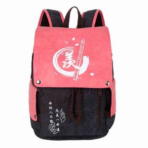 Рюкзак в стиле аниме, дорожная сумка, мультяшная парусиновая сумка для косплея, новый стиль, модная уличная школьная сумка для подростков, сумки на плечо для ноутбука