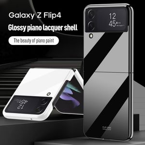 Moda Parlak Piyano Lake Kabuk Cep Telefonu Samsung Galaxy Z Flip4 flip3 için koruma kapağı