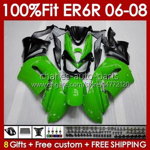 Kawasaki için OEM Bodys Kiti Ninja 650R ER6 650 R ER 6 F 06-08 gövdeli 139No.4 650-R ER 6F 650R-ER6F ER-6F 2006 2007 2008 ER6F 06 07 08 Enjeksiyon Kalıp Fairings