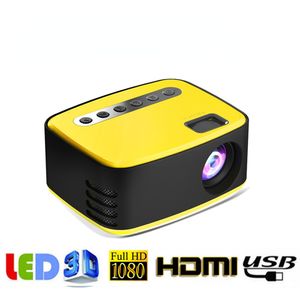 T20 Mini Taşınabilir Projektörler Taşınması Kolay 1080p USB LED Home Media Video Player Sinema Minyatür Projektör 320x240 Piksel