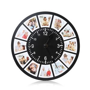 Cornici per foto da tavolo con stampa di targhe personalizzate con orologio in tempo Regalo di Natale PoText personalizzato 220711