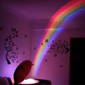 Gökkuşağı projeksiyon lambası LED renkli gece ışığı 3 mod projektör tarzı yumurta şeklindeki masa lambası çocuklar için yatak odası ev dekor hediyesi