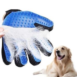 Evcil köpek tımar eldiven köpek kedi silikon fırça tarağı saç dökülme saç kaldırma deshedding eldiven köpekler köpekler hayvan banyo temizleme eldiven masaj aracı c0614g07
