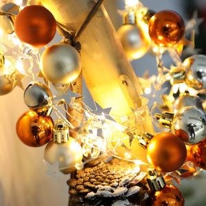 Saiten Weihnachtsschmuck Runde Kugel LED-Lichter Schnur Baumschmuck Shop Szenenlayout 20LED Raumaufhängung LichtLED StringsLED