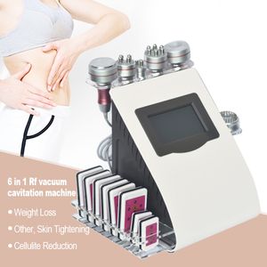 Profesyonel Çok Fonksiyonlu 6 Arada 1 Yüz Zayıflama Güzellik Cihazı Ultrasonik Kavitasyon Vakum Bipolar RF Liposuction Makinesi