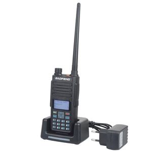Walkie Talkie Baofeng DM-1801 DMR Digital Analógico Compatível Banda Dupla VHF/UHF Rádio Bidirecional Portátil com Fone de Ouvido