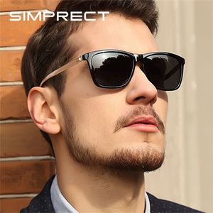 Simprect alüminyum magnezyum polarize güneş gözlüğü erkekler için lüks retro vintage moda kare güneş gözlük 220620