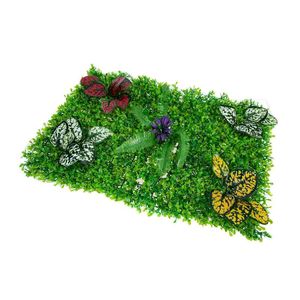 Dekoratif çiçek çelenkleri yapay çim panel tarama dekorasyon bahçesi çit arka bahçe süsü dekoratif dekoratif
