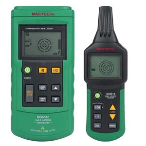 Strumenti elettrici Mastech MS6818 Localizzatore di cavi portatile professionale Localizzatore di prese Linee Tracker Tester per rilevatori di tubazioni metalliche Tensione CA CC 12-400 V