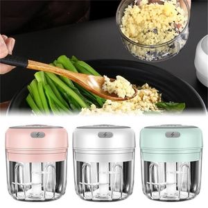 Electric Garlic Masher Mini Crusher Chopper USB Charging for Crushed Garlic Crushed Ginger Vegetable Wireless Portable Kitchen 210319