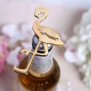Artesanato de metal criativo Flamingo em forma de cerveja abridor de garrafas por atacado