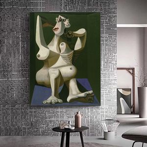 Picasso-Frau, die ihr Haar kleidet, Ölgemälde, Wandkunst, Leinwandgemälde, Kunstwerk, Reproduktion, Raumdekoration, Poster und Drucke