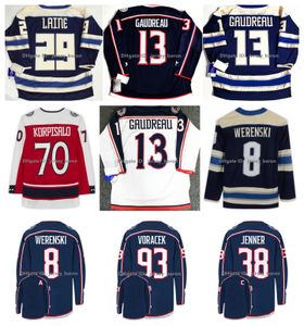 Johnny Gaudreau Hokey Forması Mavi Ceketler Boone Jenner Zach Werenski Patrik Laine Rick Nash Sean Kuraly Ivan Halorov Kent Johnson Jack Roslovic Foudy Illinger