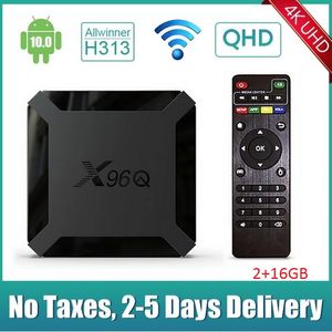 X96Q android 10.0 office france box code culture box ce soir arabic QHD xtream 4K S905W Quad Core 2G 16G 2.4G Wifi leadcool