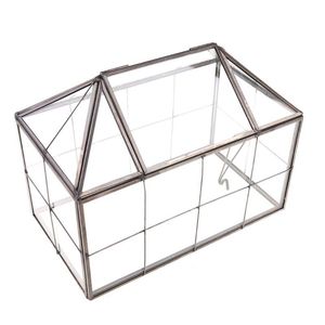 İzle Kutular Kılıflar Mini İç Mekan Sera Hava Tesisleri Minyatür Hediye Cam Geometrik DIY Terrarium House Bahçe Dekorwatch için Şekla