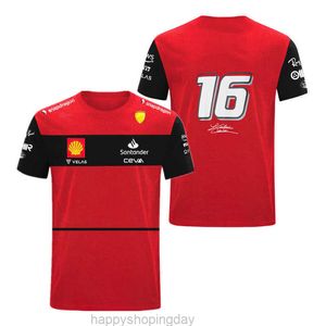 2022 F1 Yeni Sezon F1-75 Kids 4-14 yıl T-Shirt Kırmızı Üstler Ekstrem Spor Seyirci Kısa Kollu Erkek Kızlar Açık Sokak Giyim