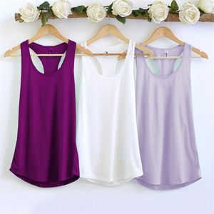 Satış Yaz Pamuk Kadınlar Tank Top Rahat Gevşek Racerback Egzersiz Lady Yelek M30660 220316