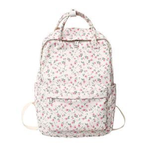 Nxy okul çantaları çiçek vintage sırt çantası seyahat öğrencisi 2022 genç kız için yeni moda sevimli naylon kolej bayan çantası 220802